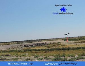 أرض بموقع ممتاز جدا تطل على مفترق الزربية مباشرة