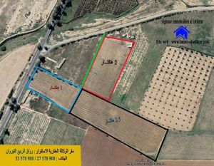 0677 - سانية للبيع بالقيروان طريق الرقادة الرئيسي مساحتها 5،5 هكتار
